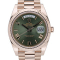 Rolex Day-Date 40 228235 with olive green dial and 18ct rose gold case