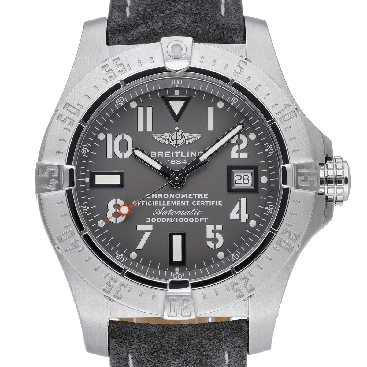 Breitling Avenger II Seawolf A17330 with grey dial and steel case