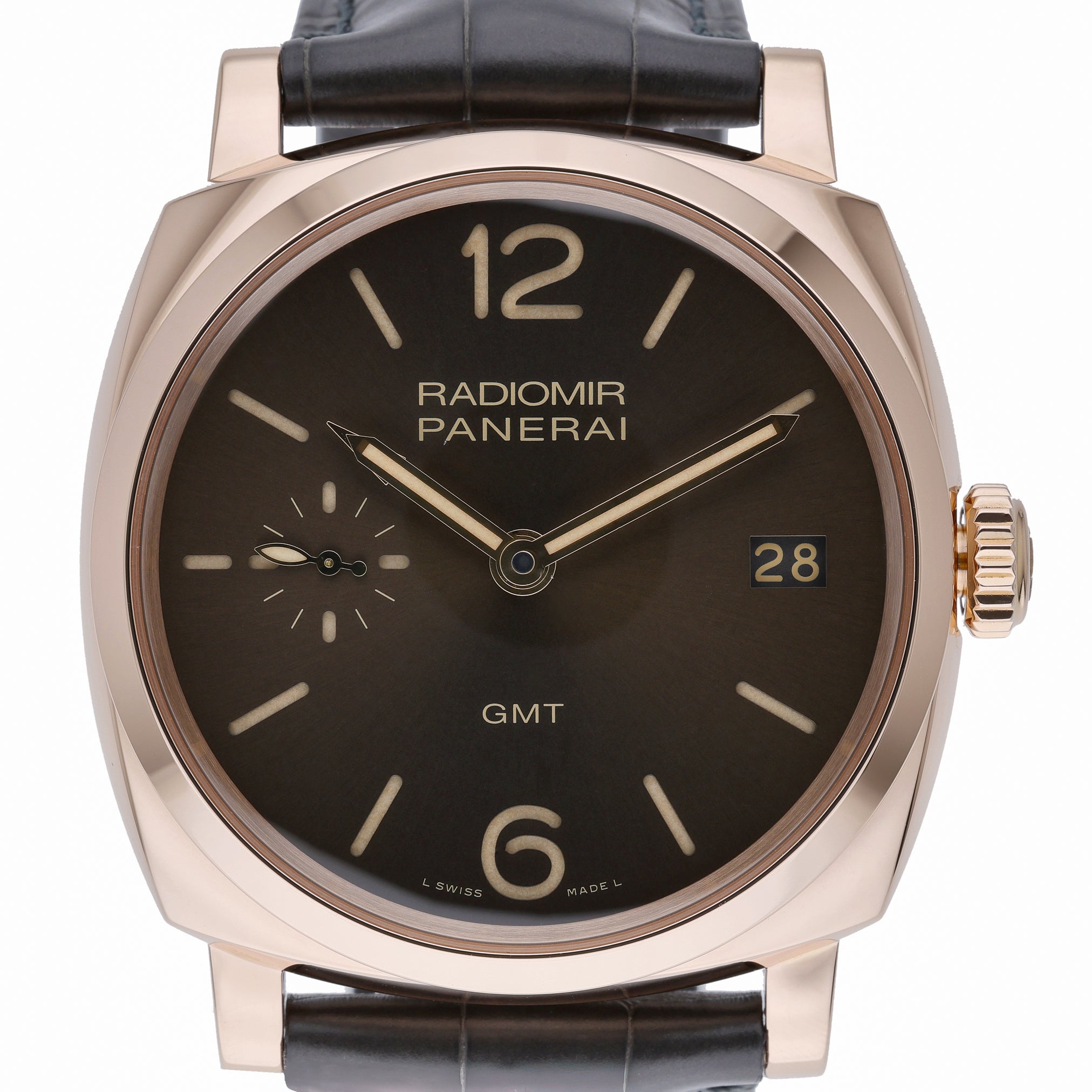 Panerai Radiomir 1940 3 Days Automatic PAM00570 with brown dial and 18ct rose gold case