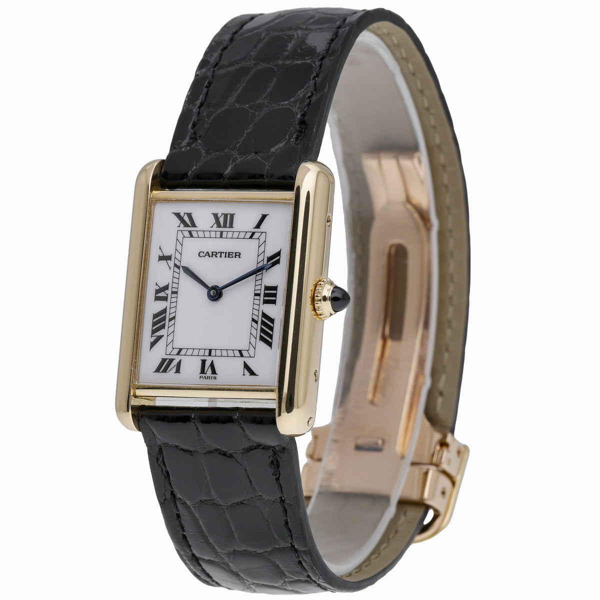Cartier Tank Louis Cartier 78086 with white roman numeral dial and 18ct yellow gold case - product image 3