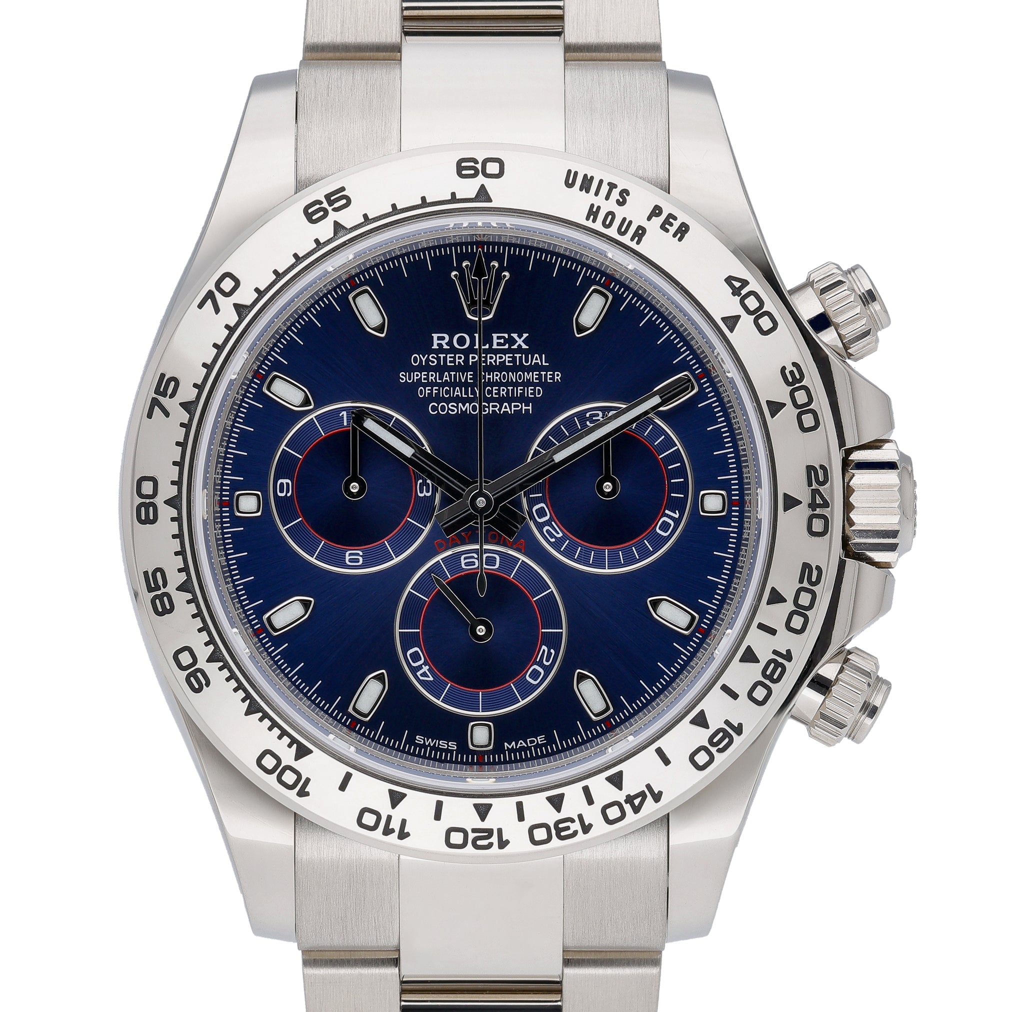 Rolex Daytona 116509 with blue dial and 18ct white gold case
