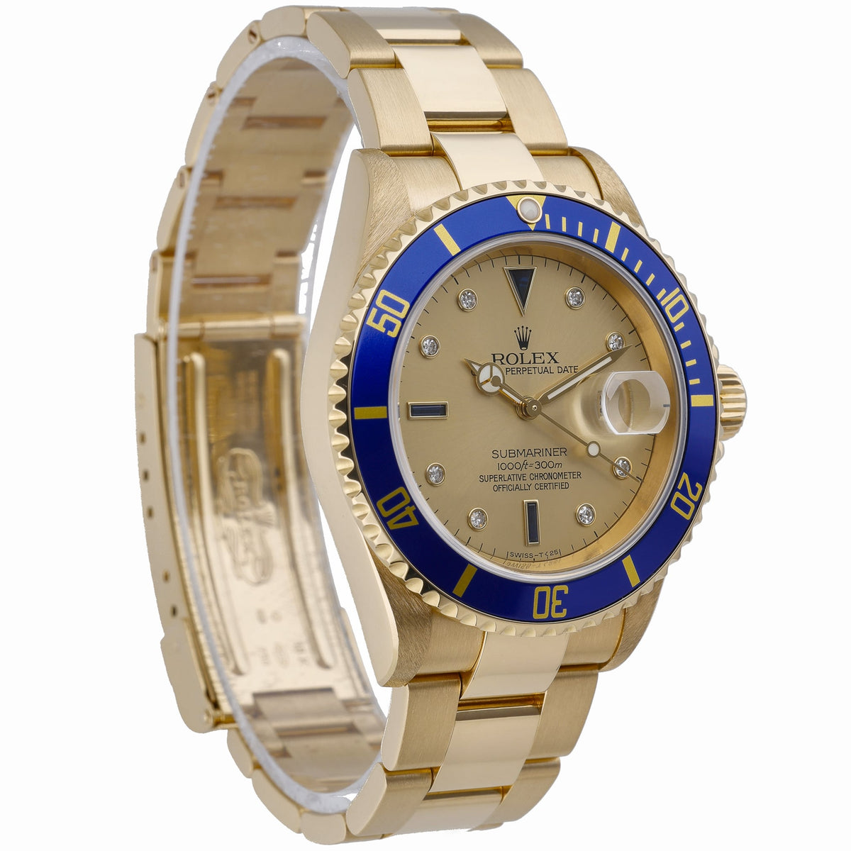 Rolex Submariner 16618 with champagne dial and 18ct yellow gold case - product image 4