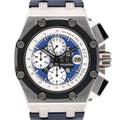 Audemars Piguet Rubens Barrichello 26078PO.OO.D018CR.01 with blue dial and platinum case