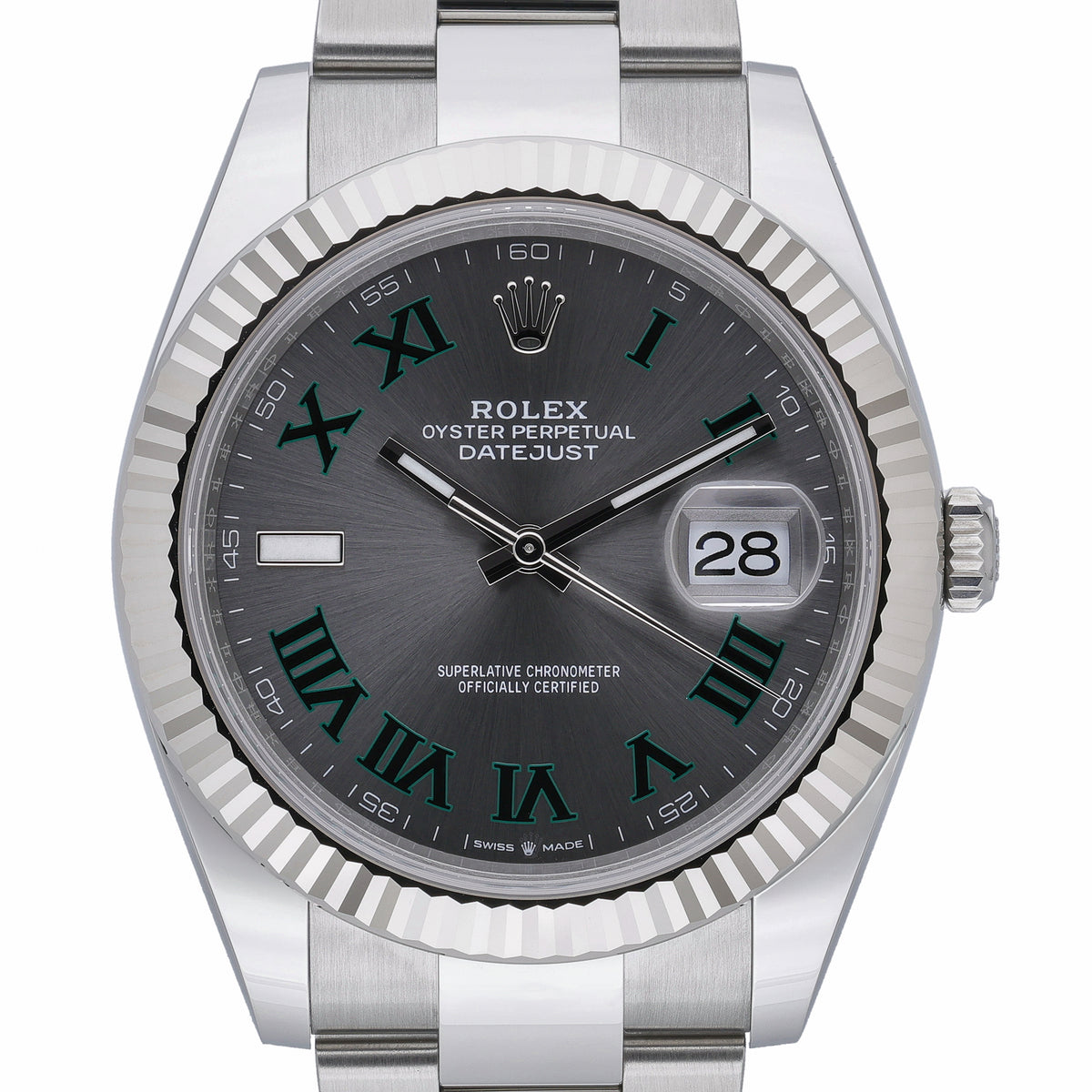 Rolex Datejust 41 126334 with slate dial and steel & white gold case