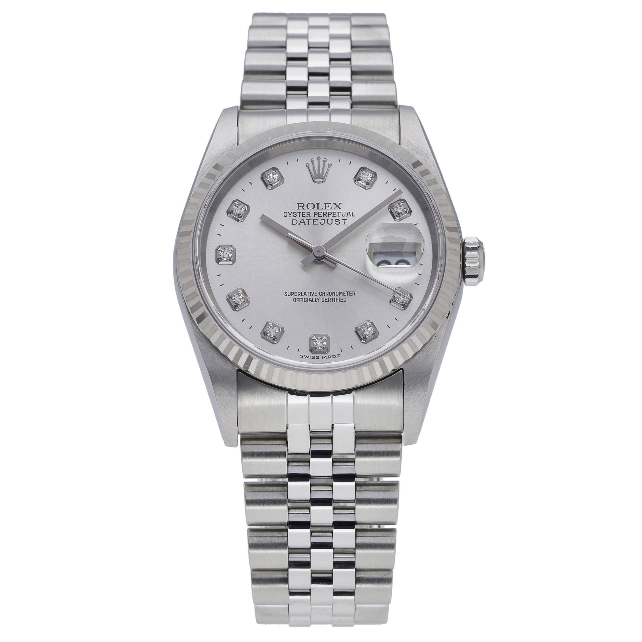Rolex Datejust 16234 with silver dial and steel & white gold case - product image 3