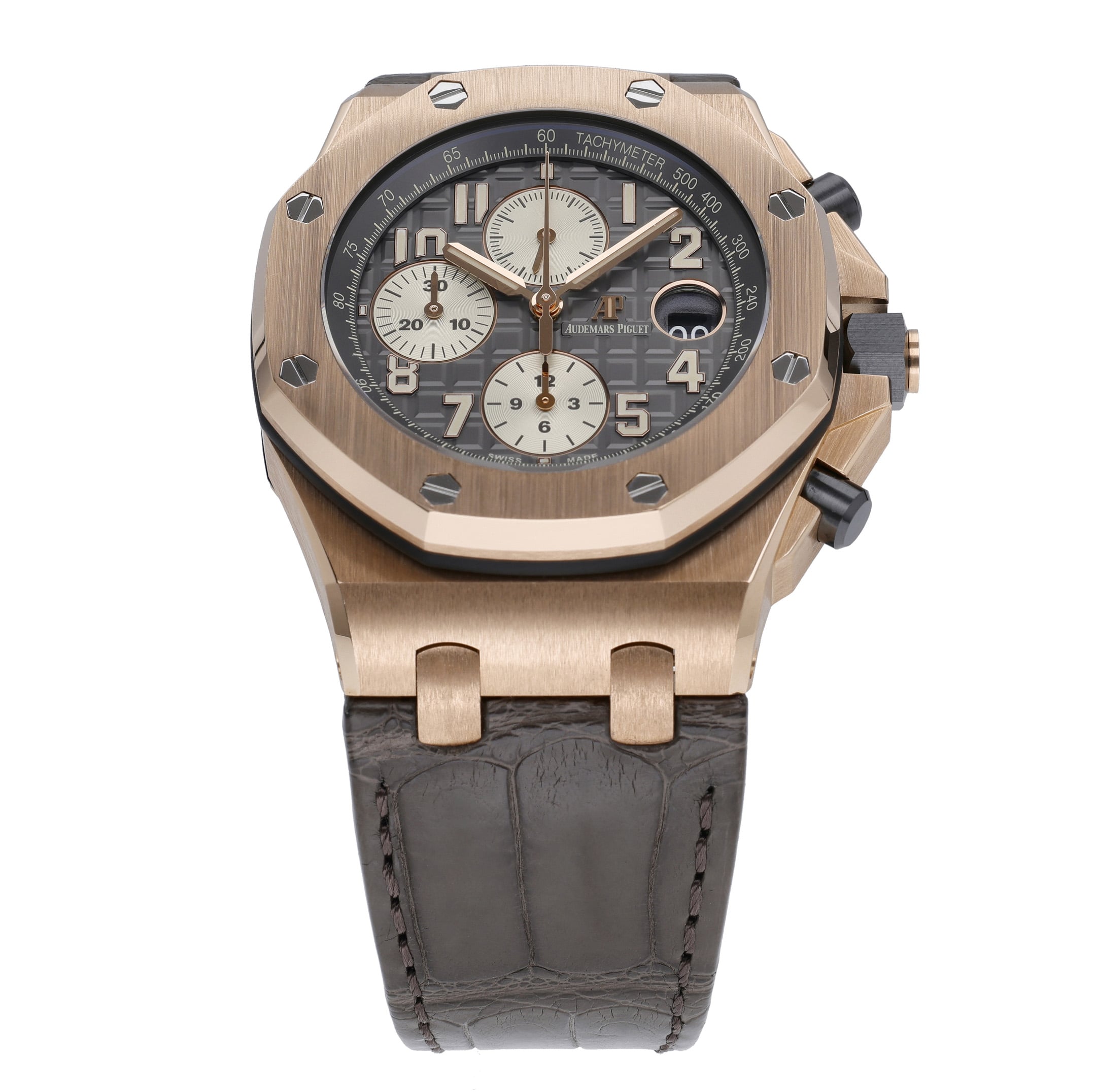 Audemars Piguet Royal Oak Offshore Chronograph 26470OR.OO.A125CR.01 with grey dial and 18ct rose gold case - product image 4