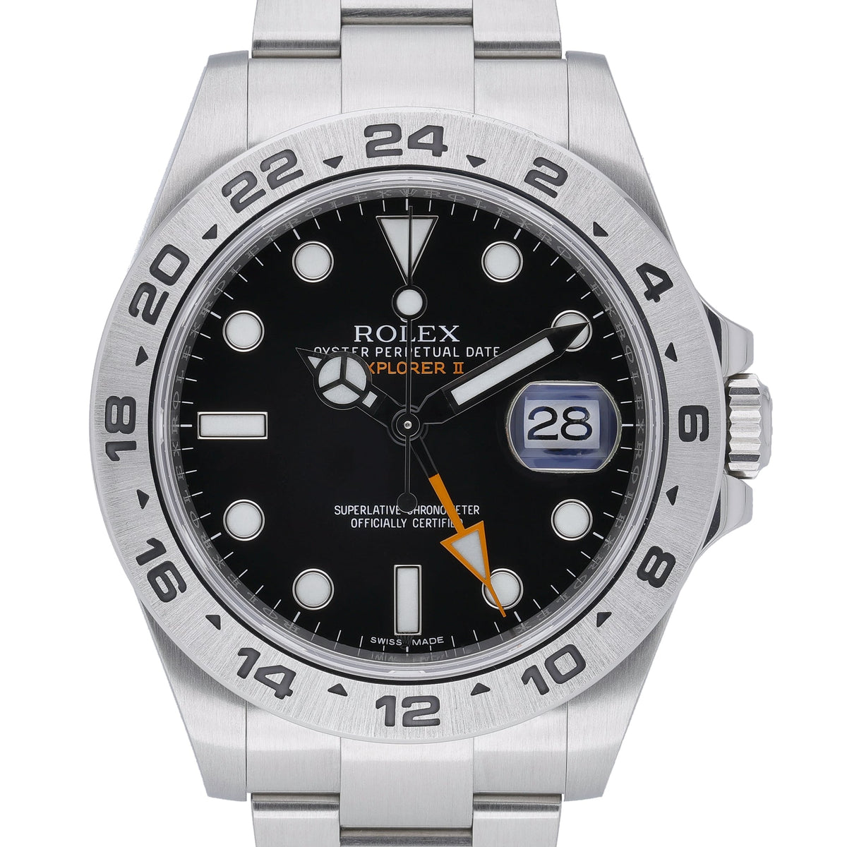 Rolex Explorer II 216570 with black dial and oystersteel case