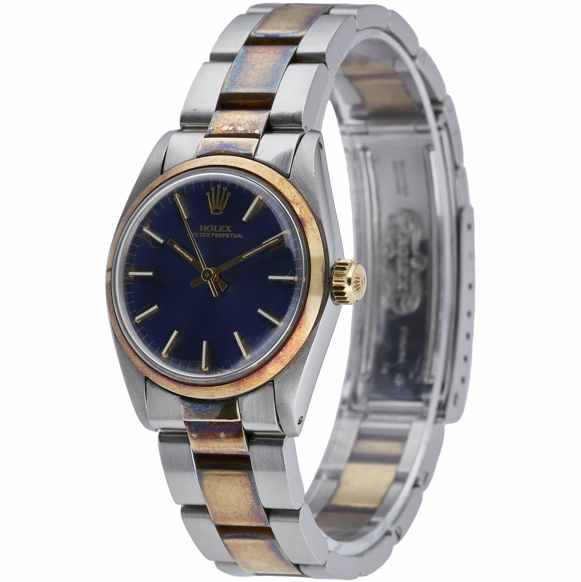 Rolex Oyster Perpetual 6748/3 with blue dial and steel & yellow gold case - product image 3