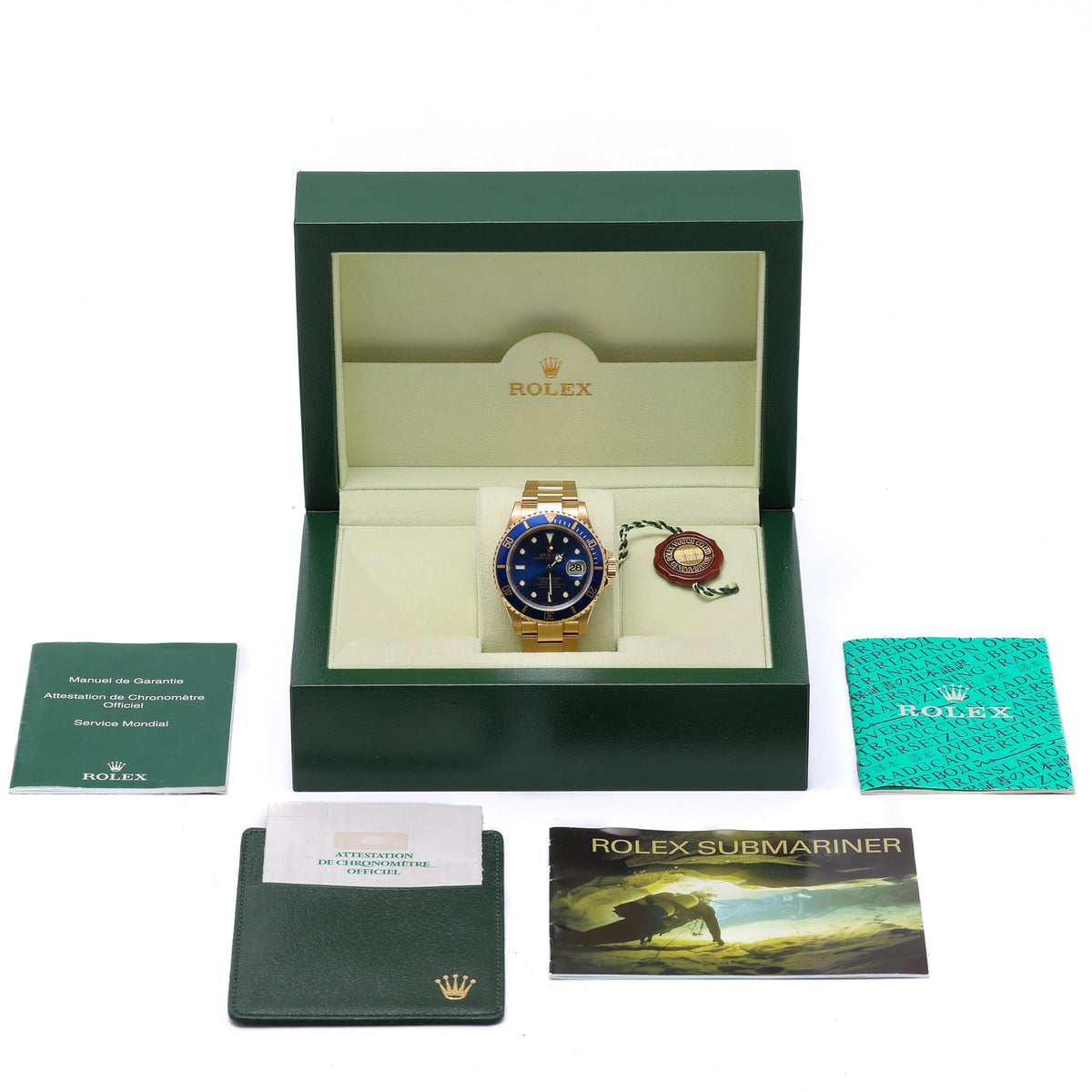Rolex Submariner 16618LB with blue dial and 18ct yellow gold case - product image 2