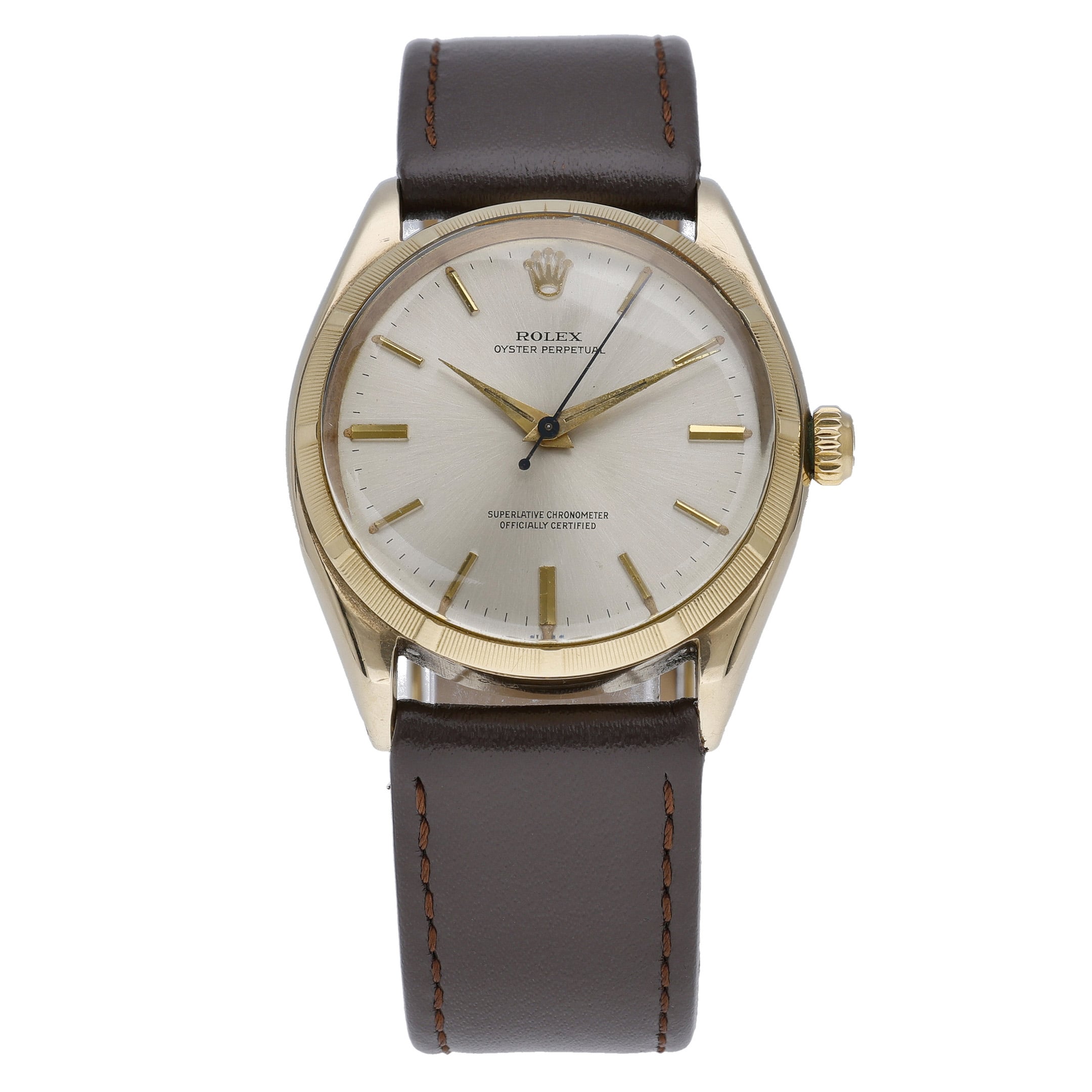 Rolex Oyster Perpetual 1003 with silver dial and 9ct yellow gold case - product image 3