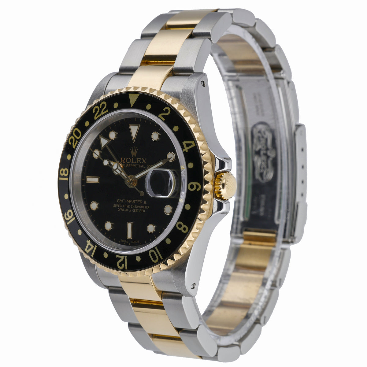 Rolex GMT-Master II 16713 with black dial and steel & yellow gold case - product image 3