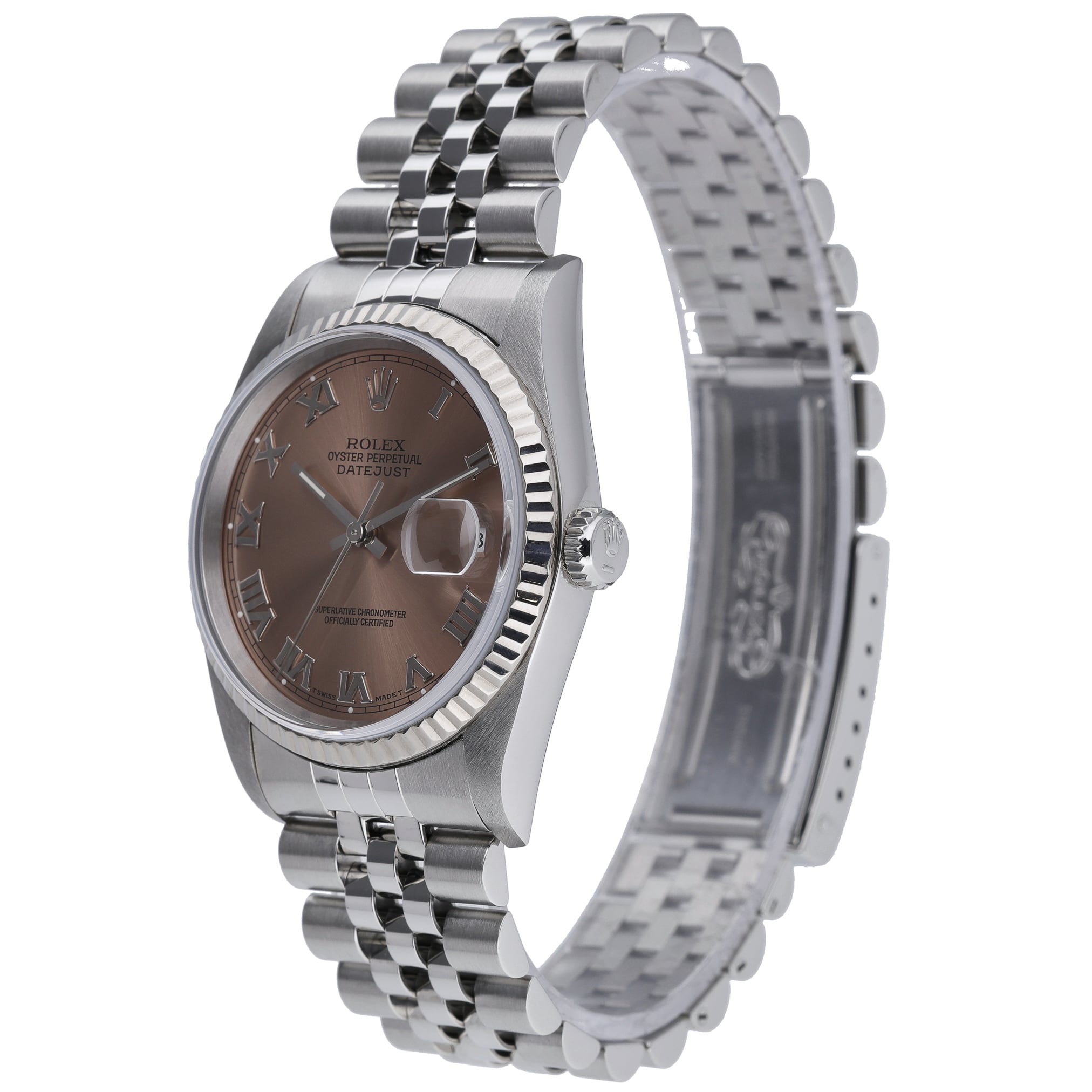 Rolex Datejust 16234 with salmon dial and steel & white gold case - product image 3