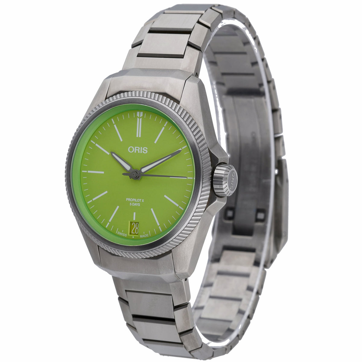 Oris Pro Pilot x Kermit 01 400 7778 7157 with green dial and titanium case - product image 4
