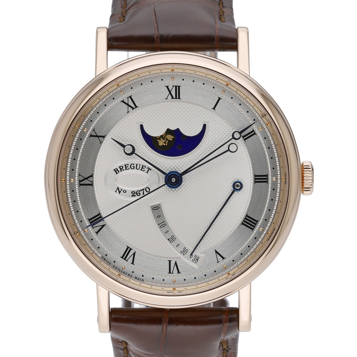 Breguet CLASSIQUE 7787BR/12/9V6 with silver dial and 18ct rose gold case